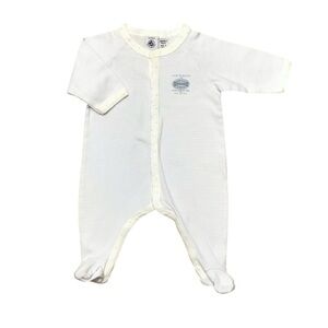 🆕 Petit Bateau Blue Stripe Dot Milleraies Footie